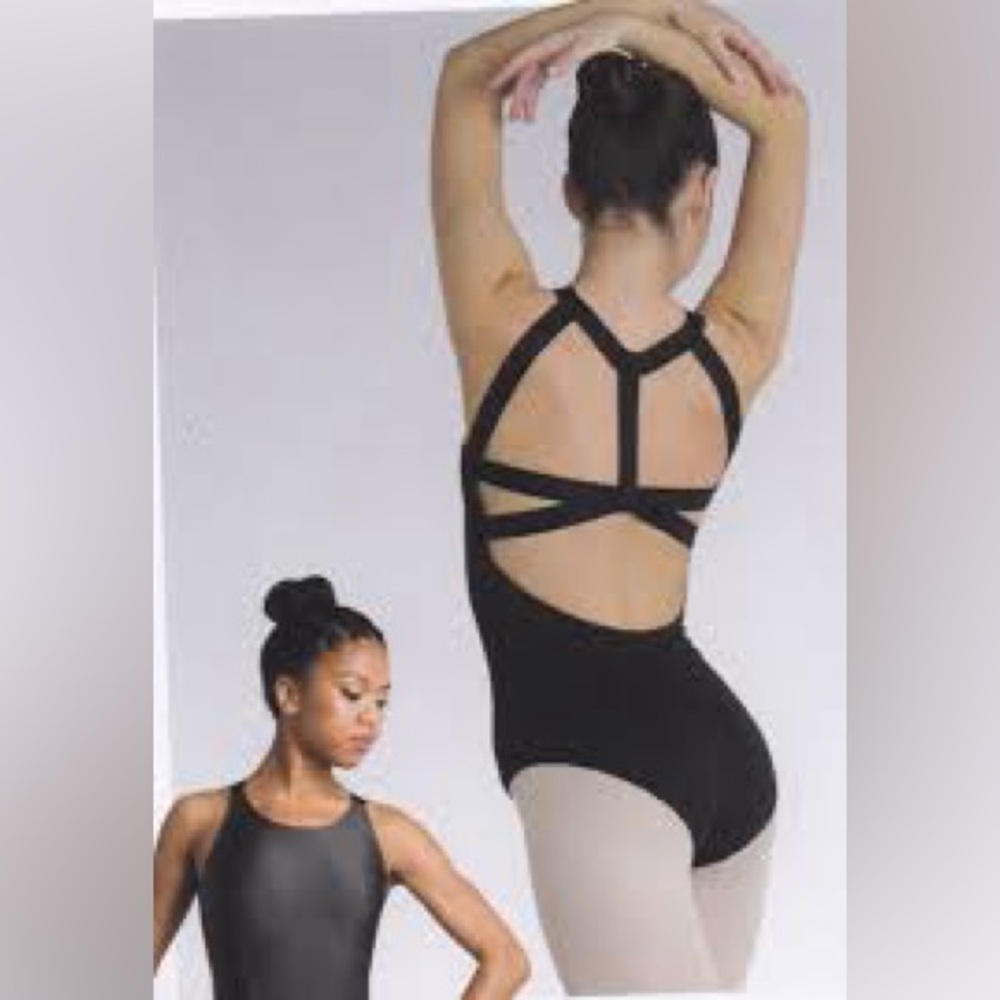 Danz n Motion Harness Strap Back Tactel Tank Leotard